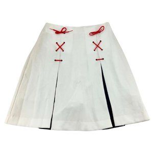 Lynn James | Women's Skort | White, Navy & Red | Size 12